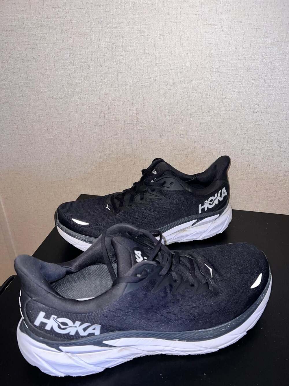 HOKA One One Clifton 8 Wide Black White Men's Running Shoes Size 13 2E - Picture 5 of 11